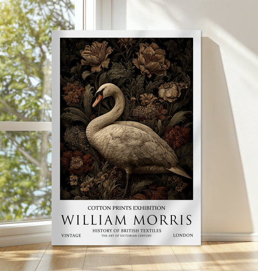 William Morris Swan CANVAS WALL ART Picture Print