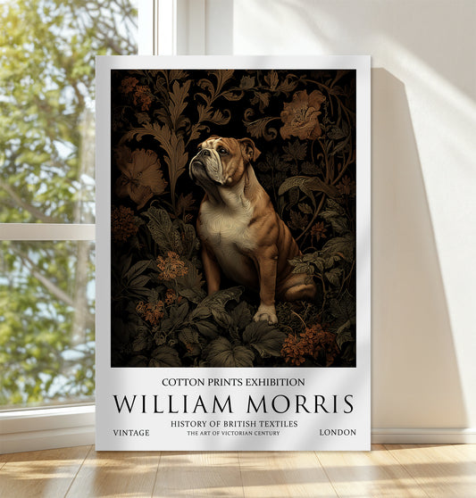 William Morris British Bulldog CANVAS WALL ART Picture Print