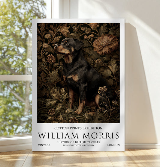 William Morris Rottweiler CANVAS WALL ART Picture Print