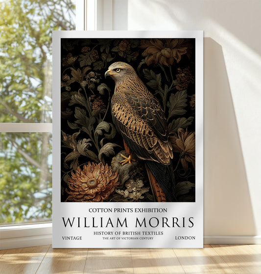 William Morris Red Kite Bird CANVAS WALL ART Picture Print