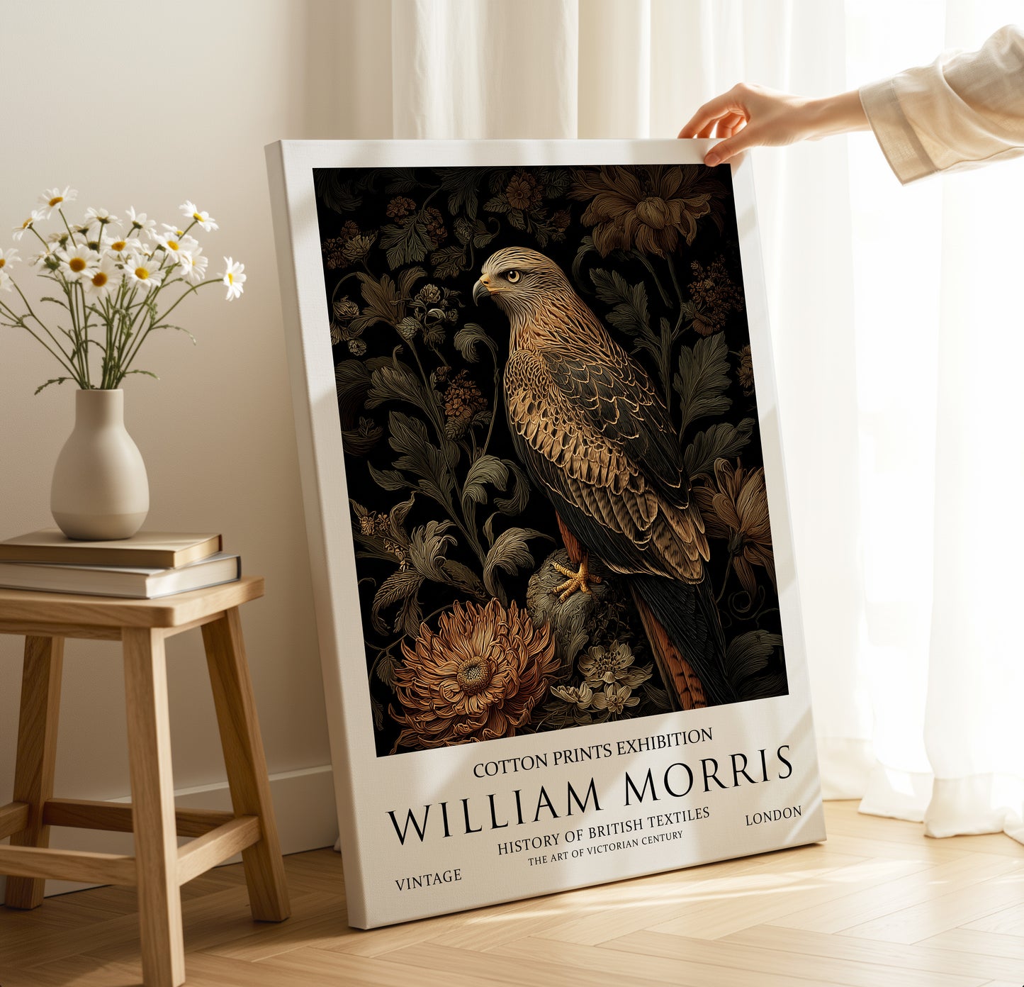 William Morris Red Kite Bird CANVAS WALL ART Picture Print