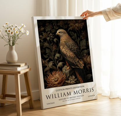 William Morris Red Kite Bird CANVAS WALL ART Picture Print