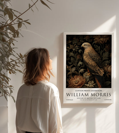 William Morris Red Kite Bird CANVAS WALL ART Picture Print