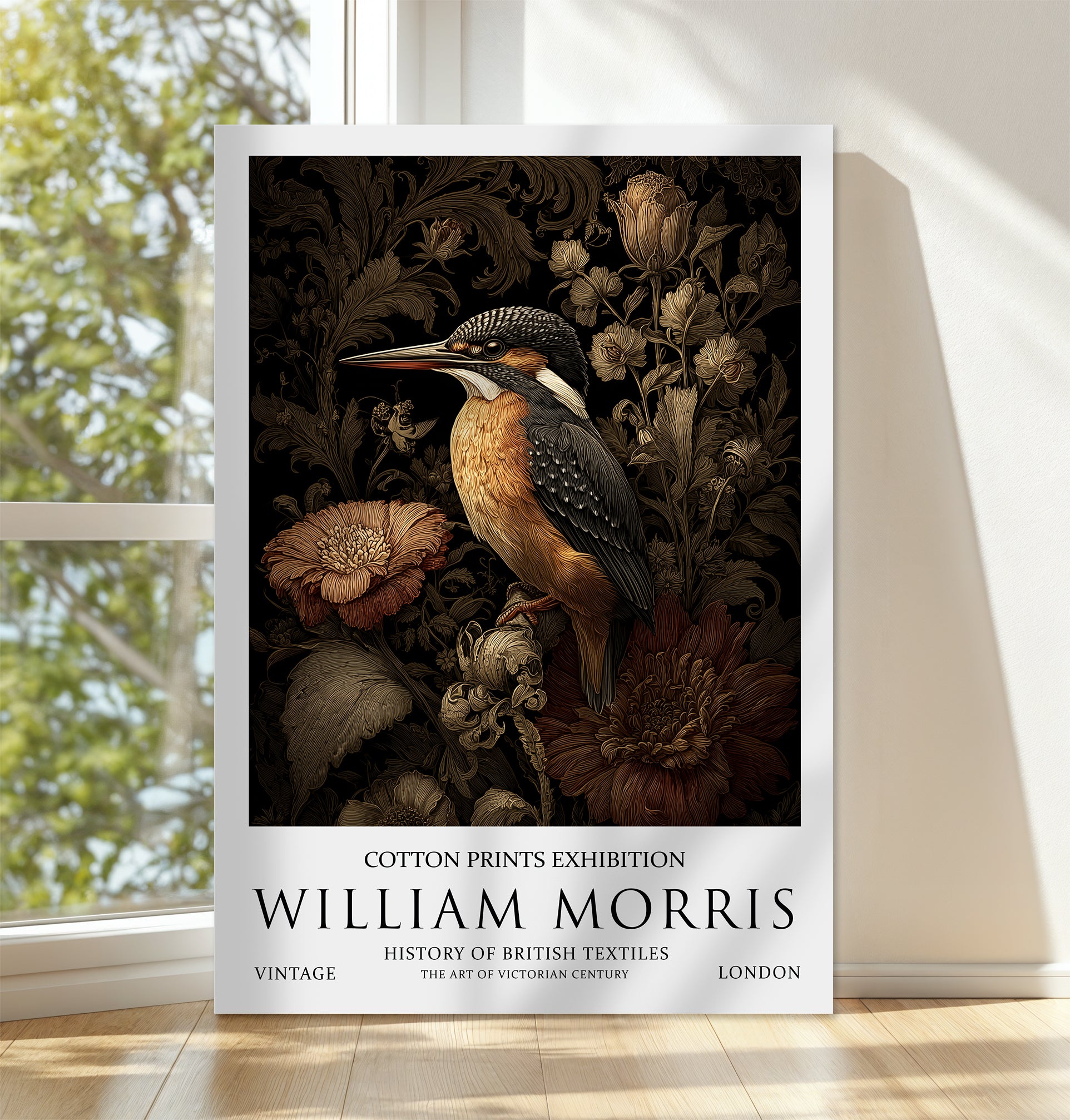 William Morris Kingfisher CANVAS WALL ART Picture Print