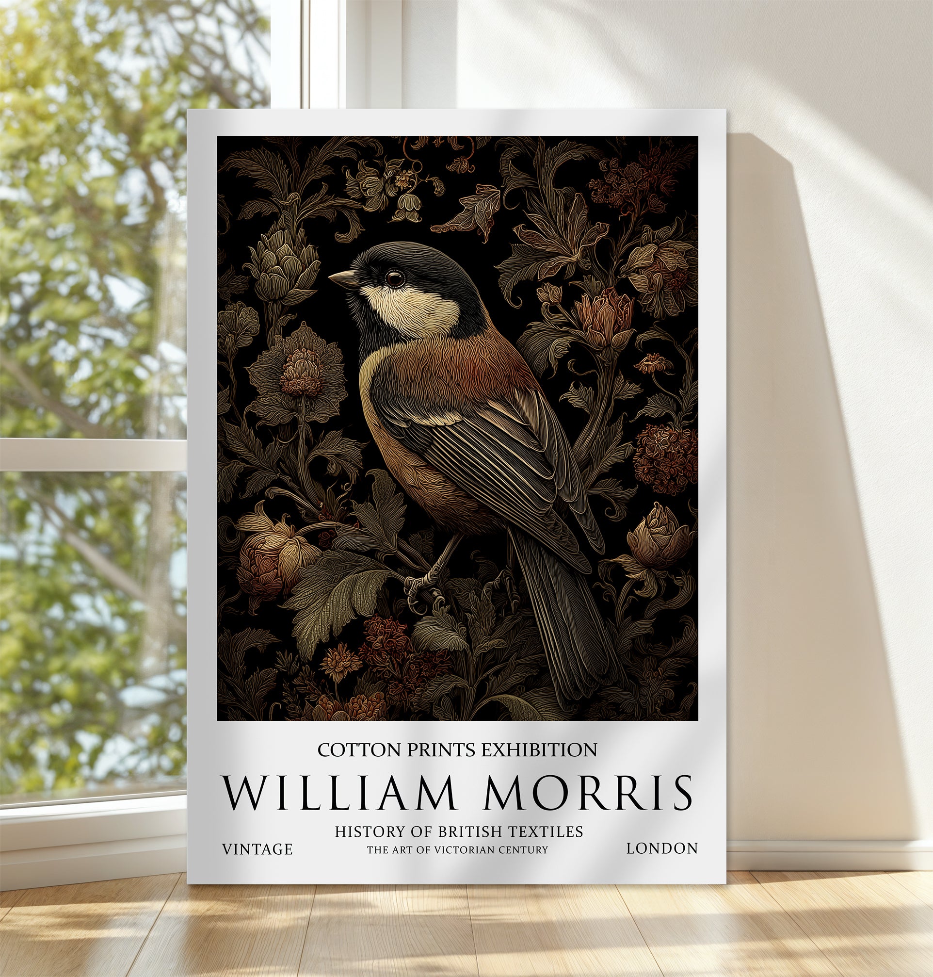 William Morris Great Tit CANVAS WALL ART Picture Print