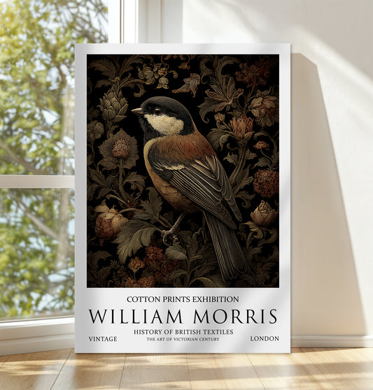 William Morris Great Tit CANVAS WALL ART Picture Print