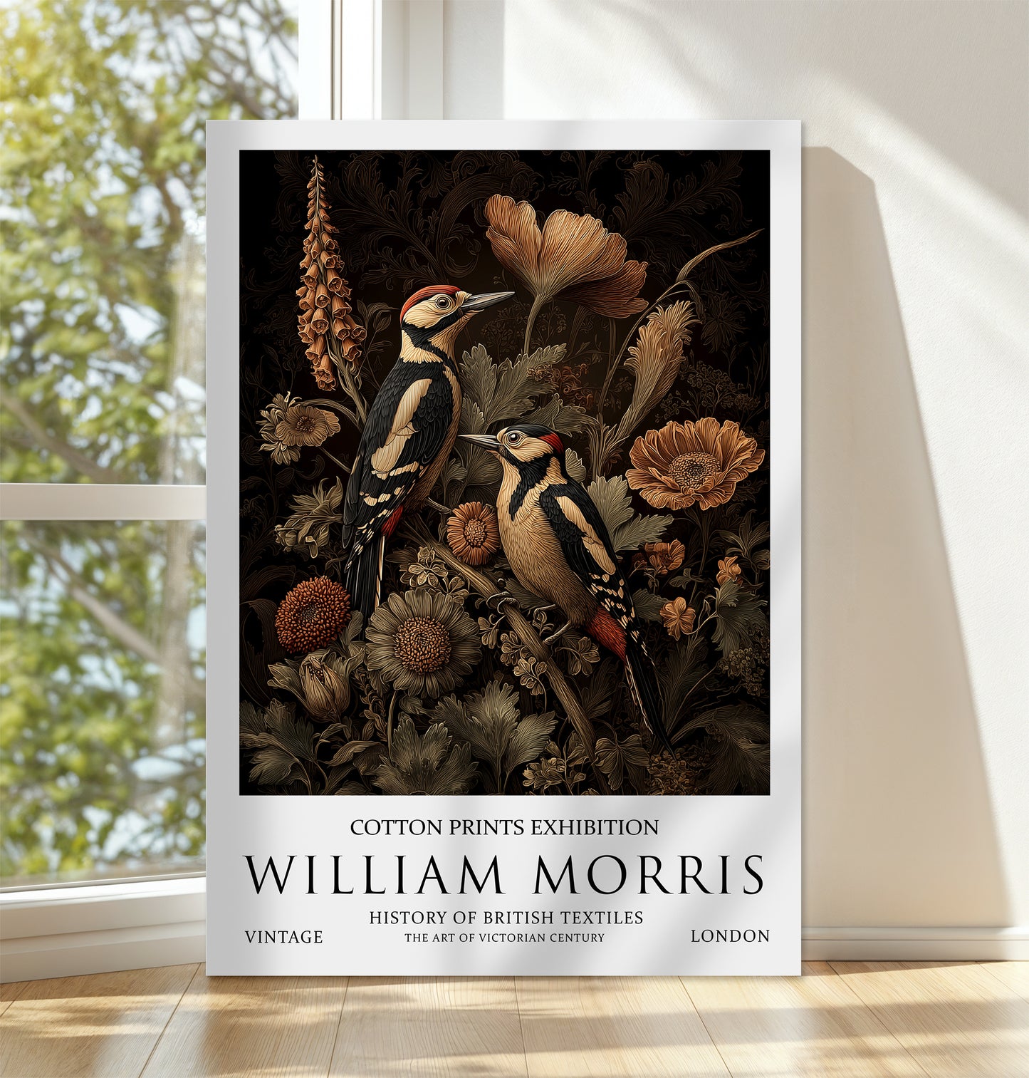 William Morris Woodpecker CANVAS WALL ART Picture Print