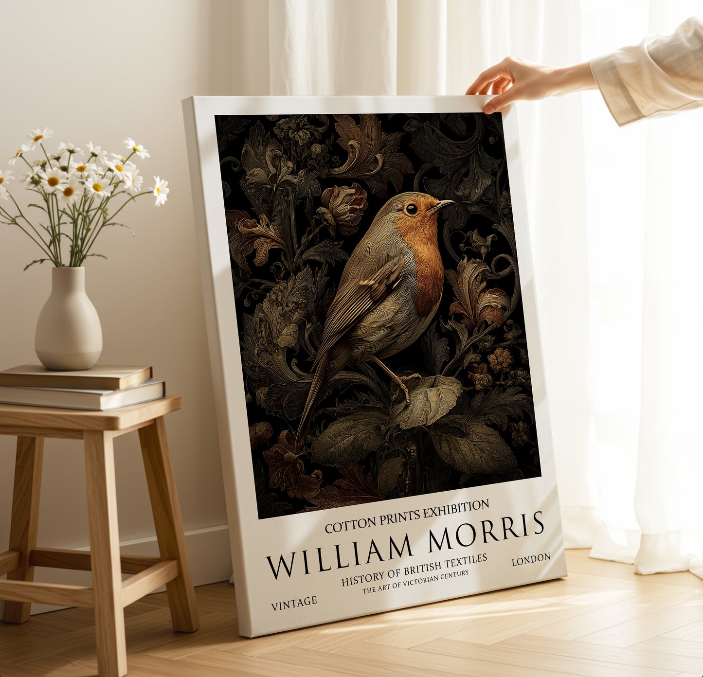 William Morris Robin CANVAS WALL ART Picture Print
