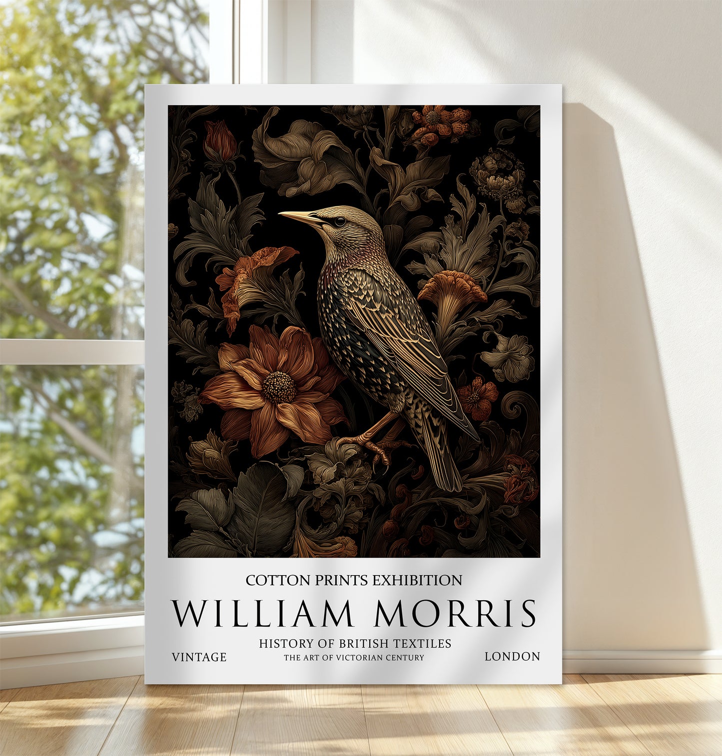 William Morris Starling Bird CANVAS WALL ART Picture Print 