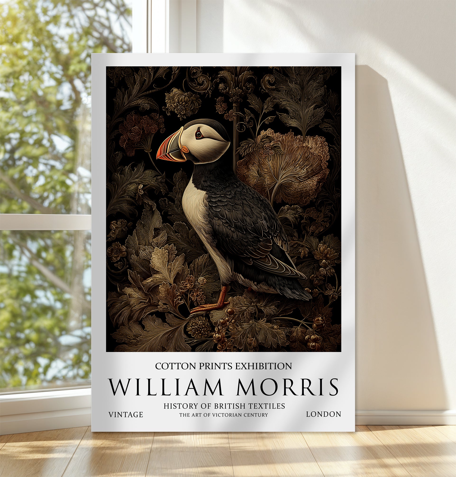 William Morris Puffin CANVAS WALL ART Picture Print 
