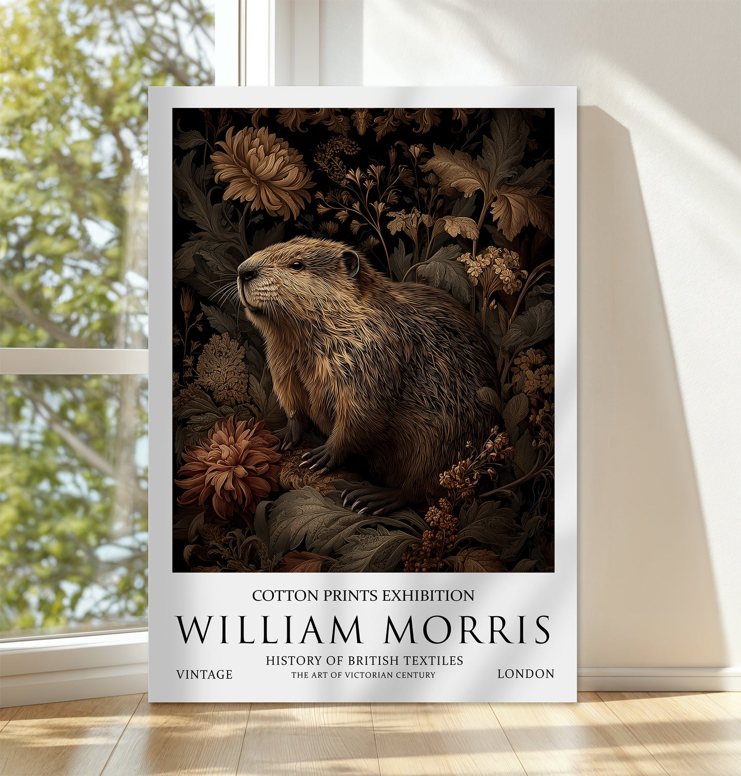 William Morris Beaver CANVAS WALL ART Picture Print