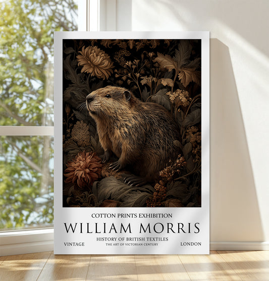 William Morris Beaver CANVAS WALL ART Picture Print