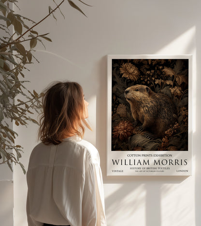 William Morris Beaver CANVAS WALL ART Picture Print