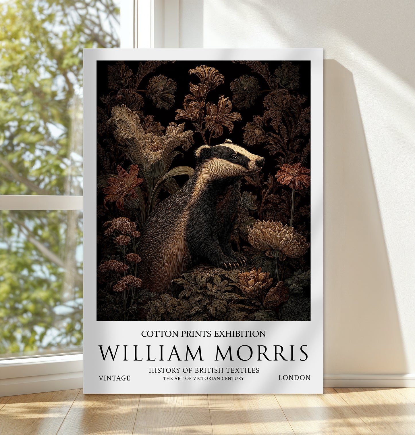 William Morris Badger CANVAS WALL ART Picture Print