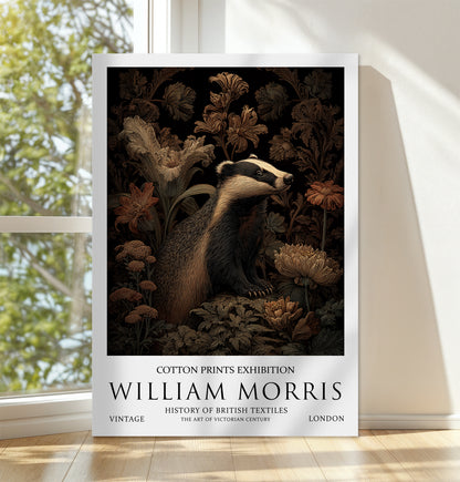 William Morris Badger CANVAS WALL ART Picture Print