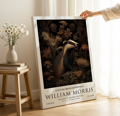 William Morris Badger CANVAS WALL ART Picture Print