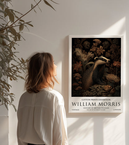 William Morris Badger CANVAS WALL ART Picture Print