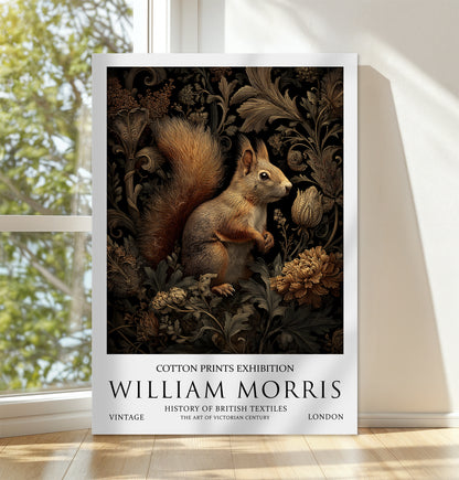 William Morris Squirrel CANVAS WALL ART Picture Print