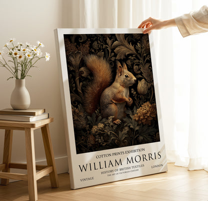 William Morris Squirrel CANVAS WALL ART Picture Print