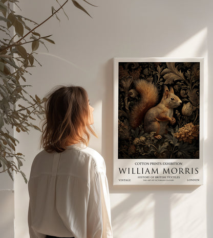 William Morris Squirrel CANVAS WALL ART Picture Print