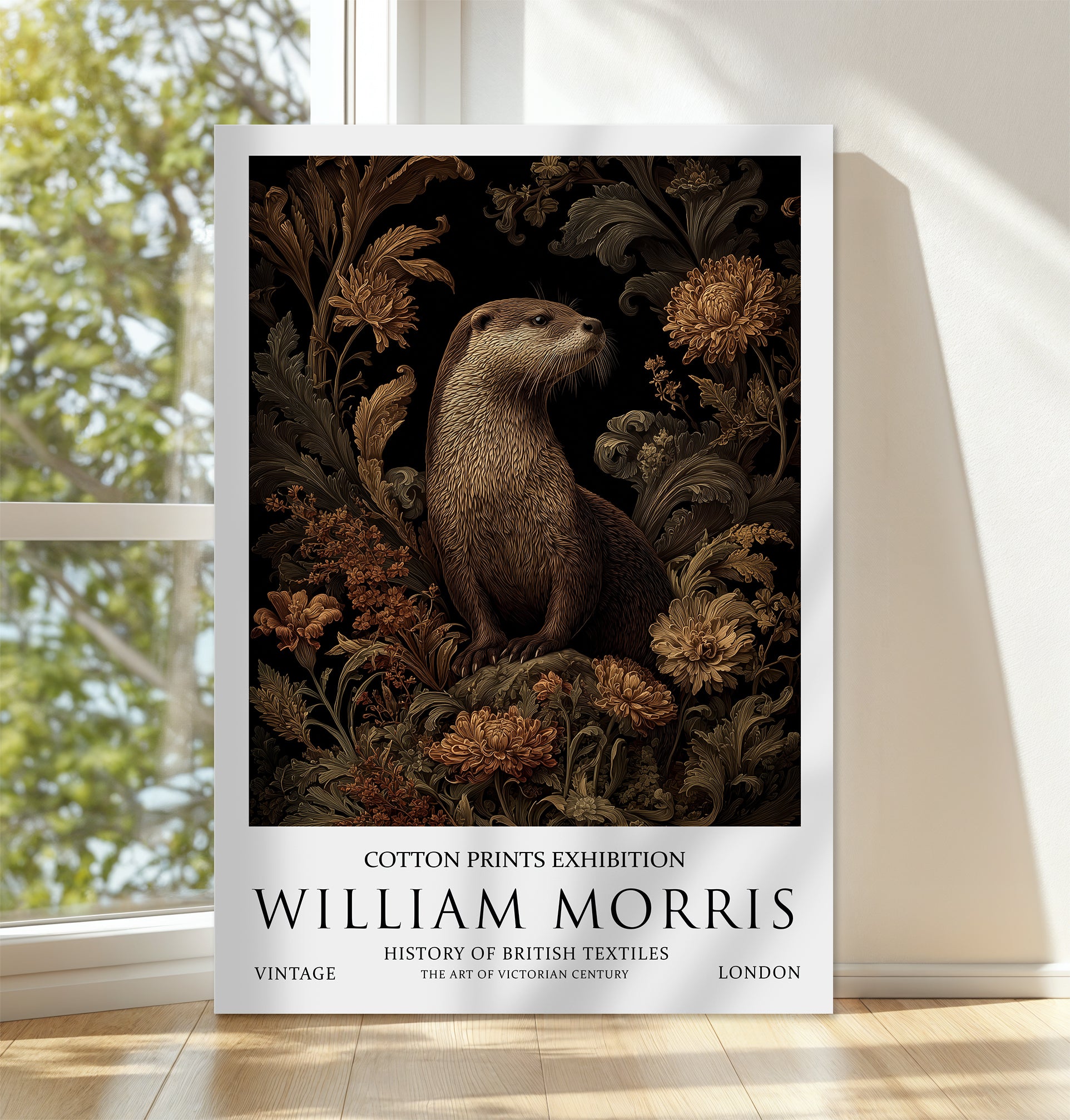 William Morris Otter CANVAS WALL ART Picture Print 