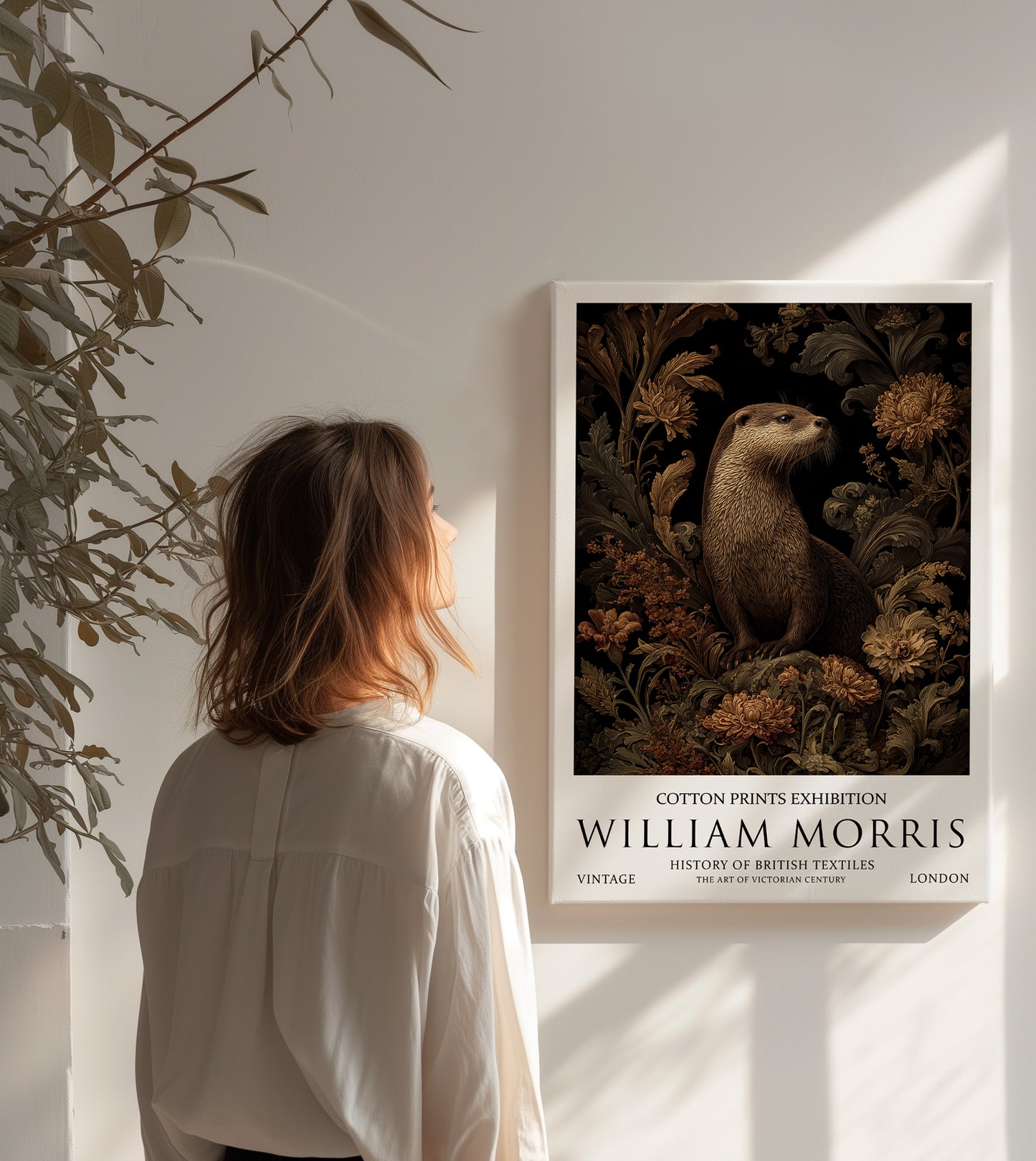 William Morris Otter CANVAS WALL ART Picture Print