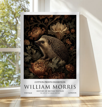 William Morris Hedgehog CANVAS WALL ART Picture Print 