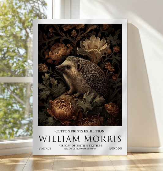 William Morris Hedgehog CANVAS WALL ART Picture Print 