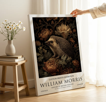 William Morris Hedgehog CANVAS WALL ART Picture Print