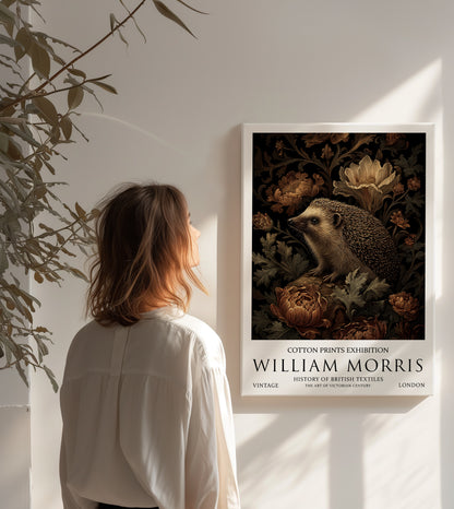 William Morris Hedgehog CANVAS WALL ART Picture Print