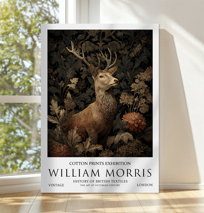 William Morris Stag CANVAS WALL ART Picture Print