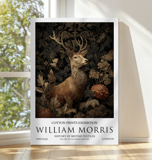 William Morris Stag CANVAS WALL ART Picture Print