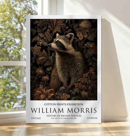 William Morris Raccoon CANVAS WALL ART Picture Print