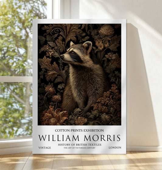 William Morris Raccoon CANVAS WALL ART Picture Print