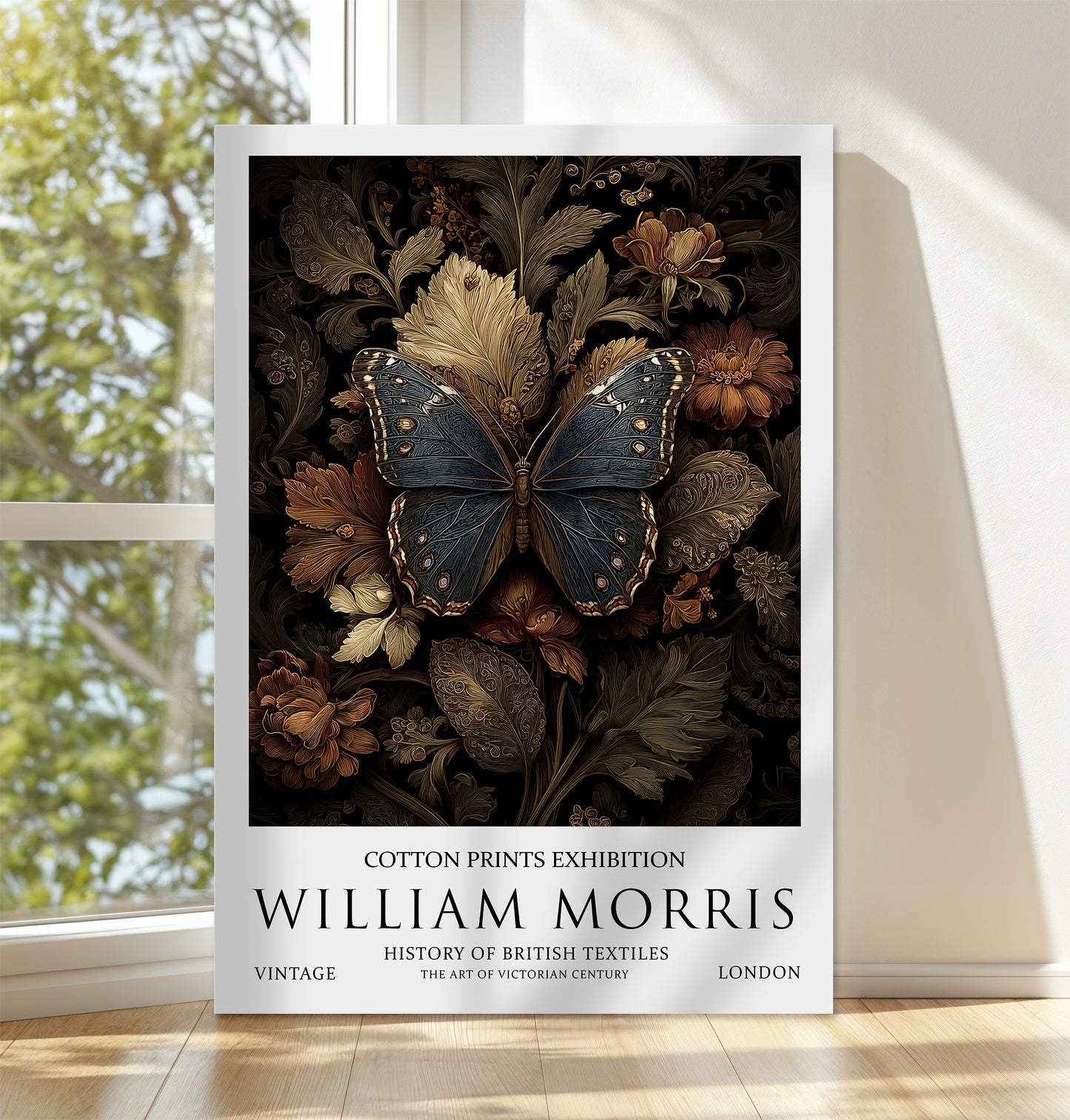 William Morris Butterfly CANVAS WALL ART Picture Print