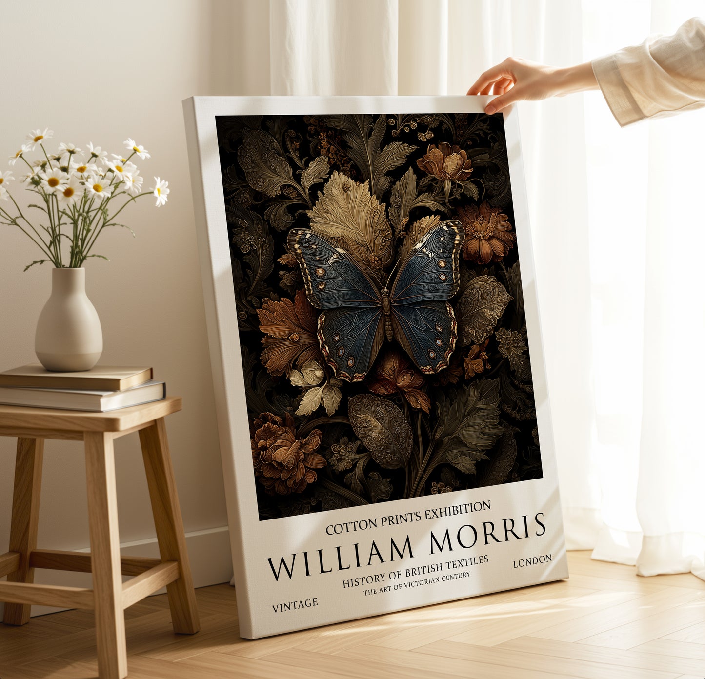 William Morris Butterfly CANVAS WALL ART Picture Print