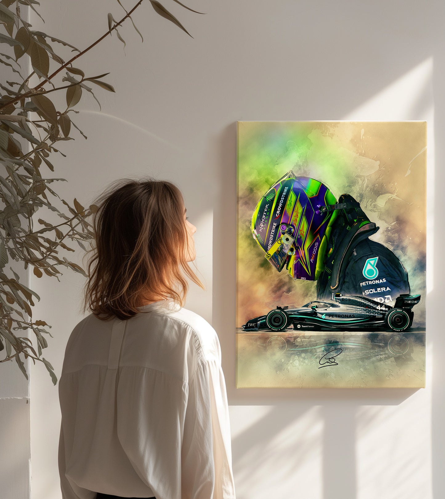 Lewis Hamilton CANVAS WALL ART Picture Print