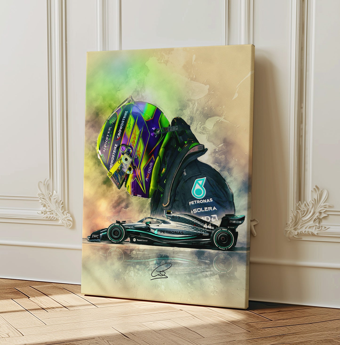 Lewis Hamilton CANVAS WALL ART Picture Print