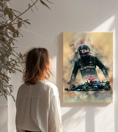 Lewis Hamilton 2021 Silverstone Win CANVAS WALL ART Picture Print