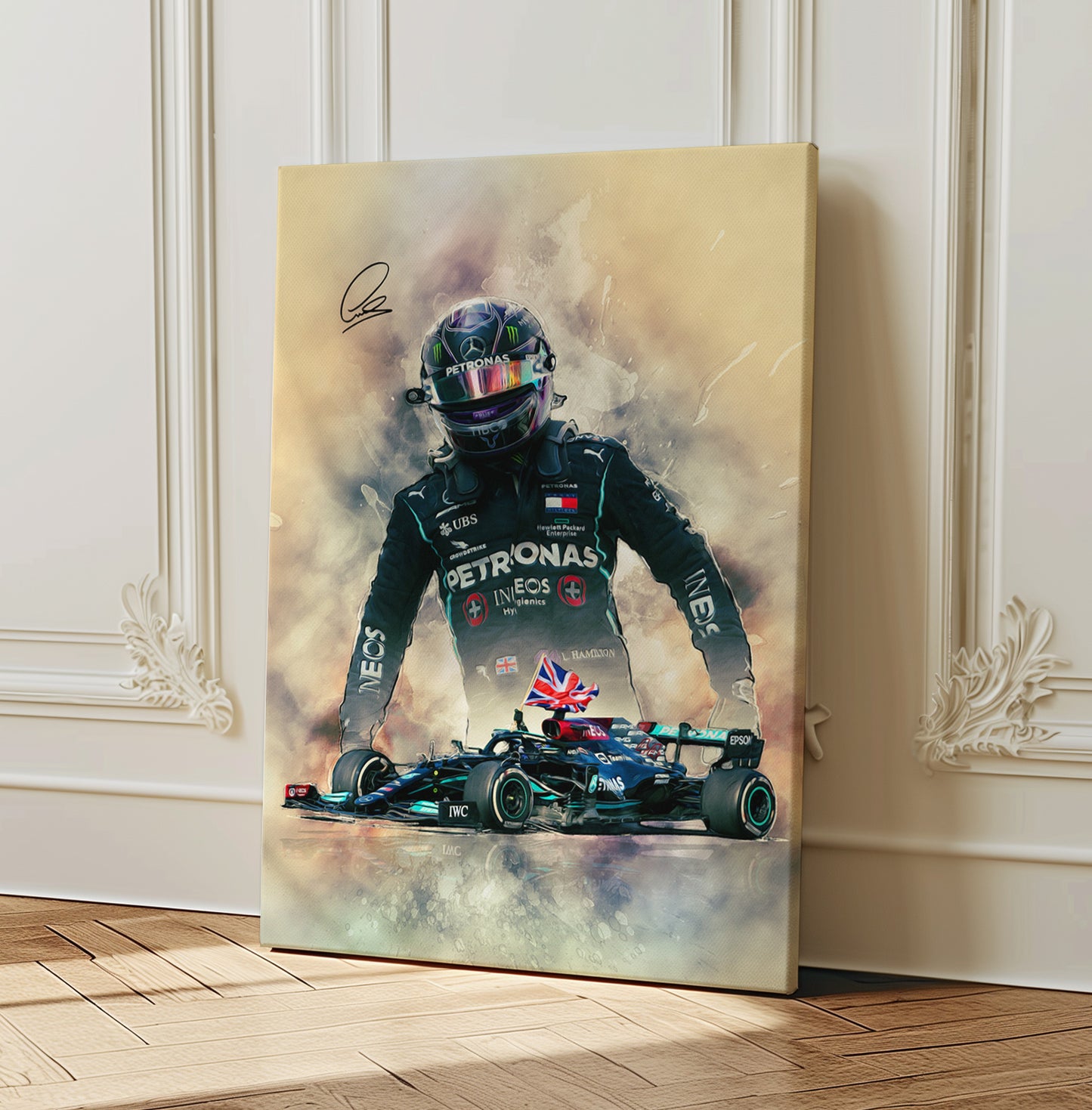 Lewis Hamilton 2021 Silverstone Win CANVAS WALL ART Picture Print