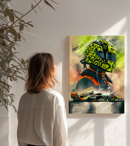 Lando Norris CANVAS WALL ART Picture Print