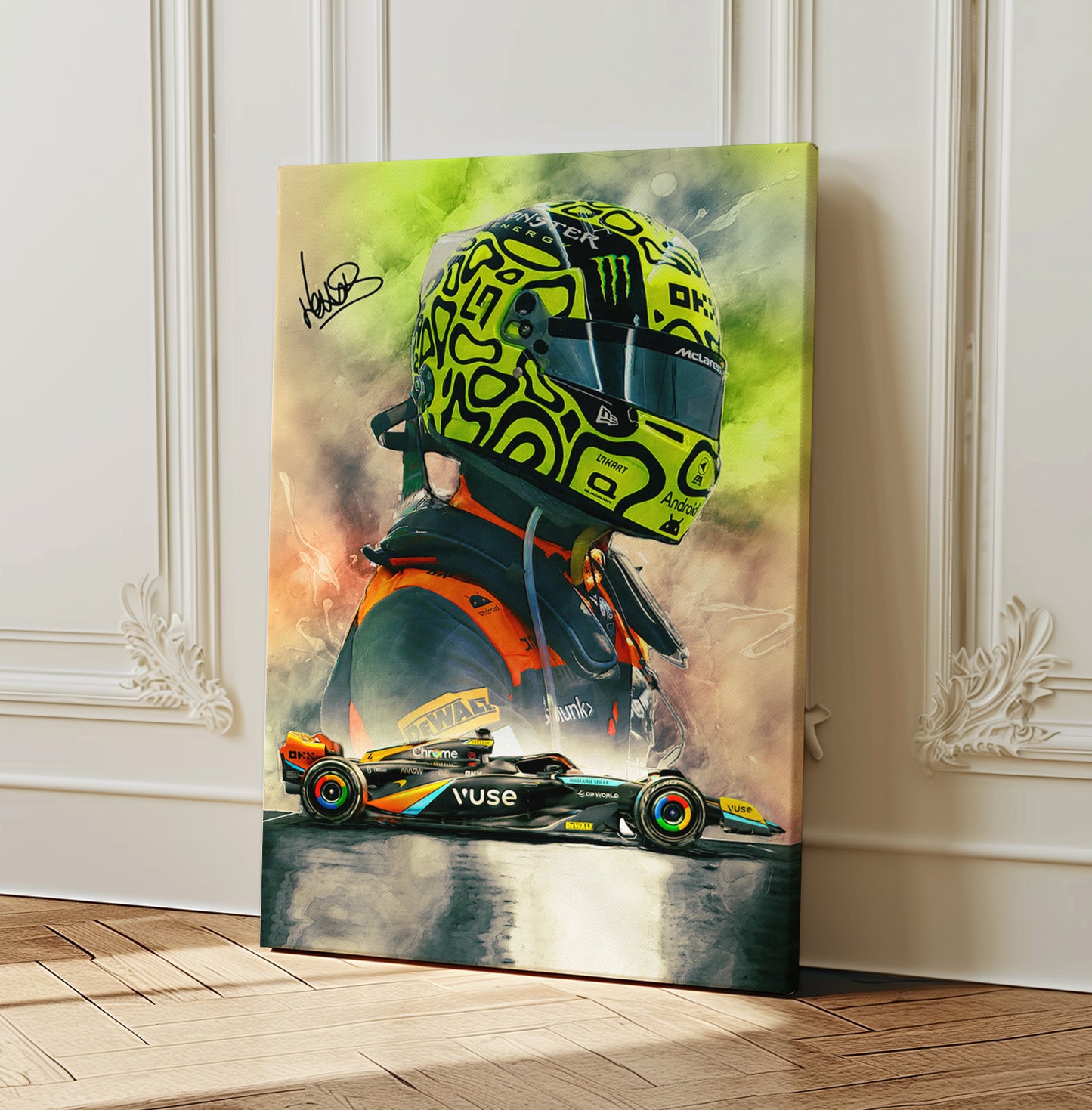 Lando Norris CANVAS WALL ART Picture Print