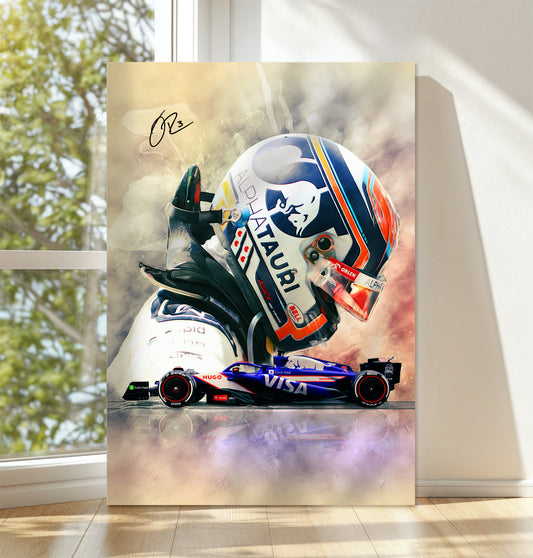 Daniel Ricciardo Signed CANVAS WALL ART Picture Print
