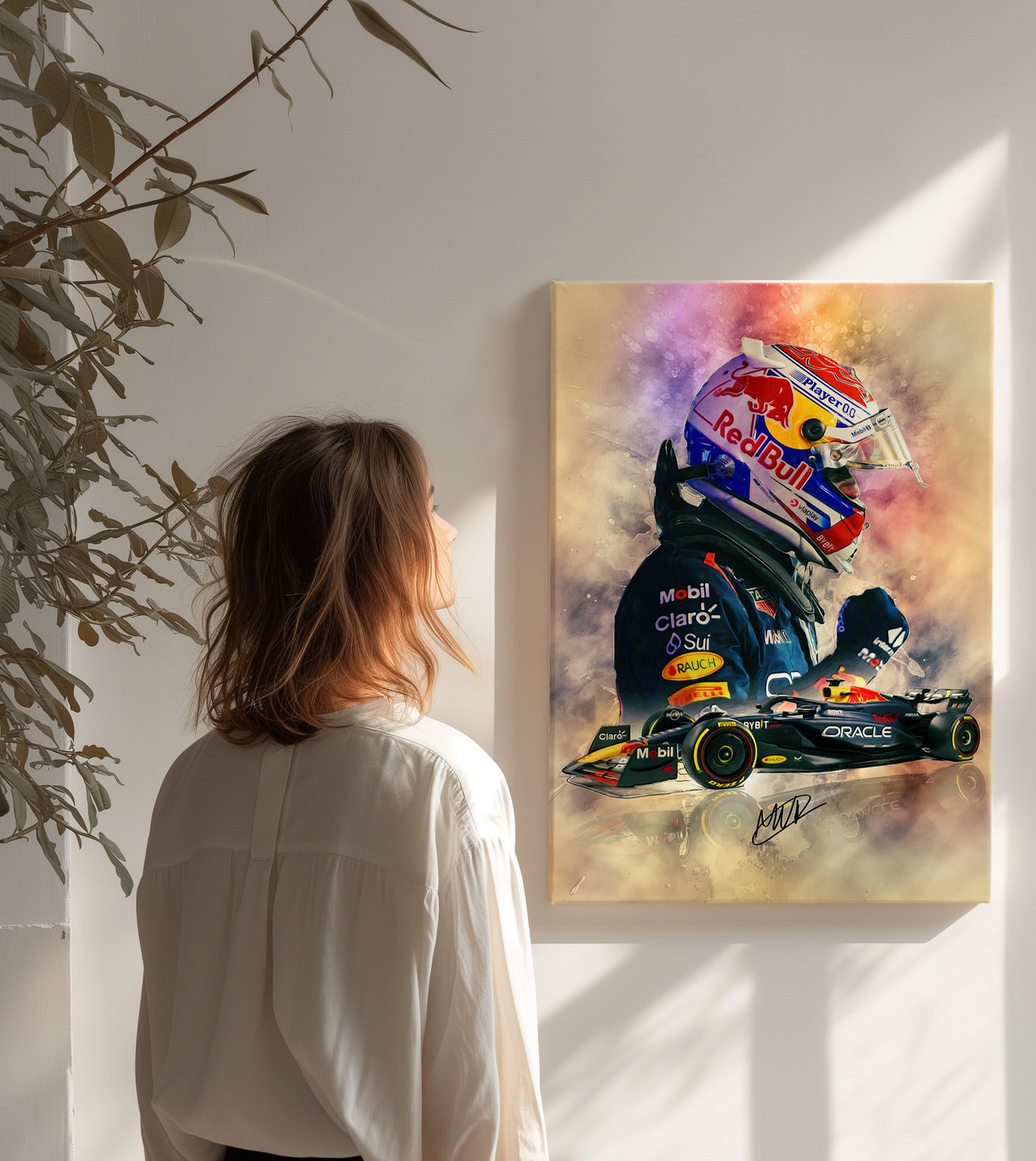 Max Verstappen CANVAS WALL ART Picture Print