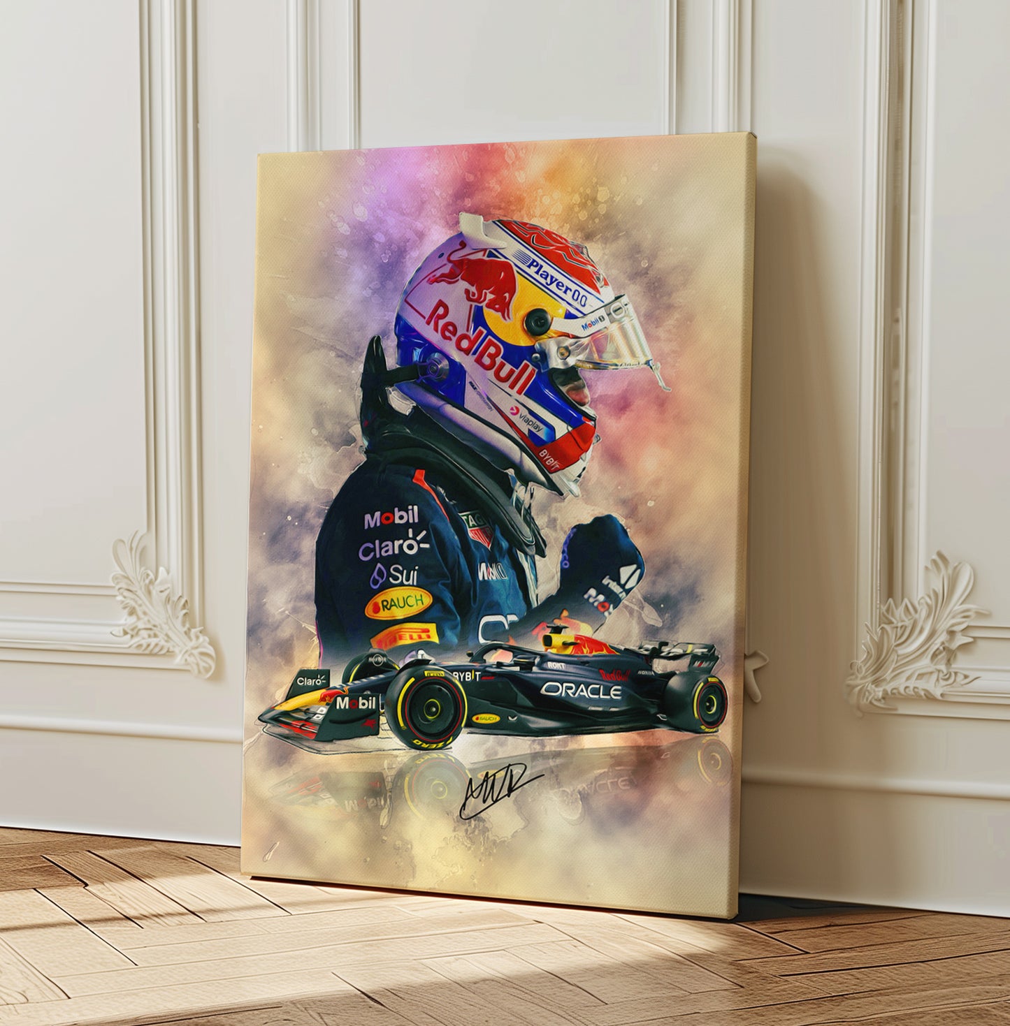 Max Verstappen CANVAS WALL ART Picture Print