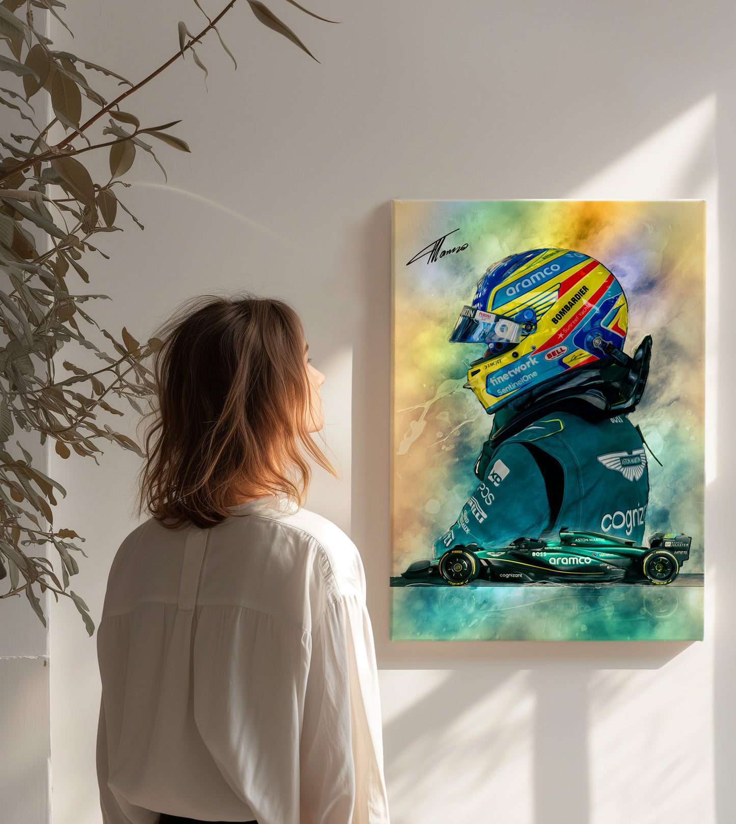 Fernando Alonso CANVAS WALL ART Picture Print