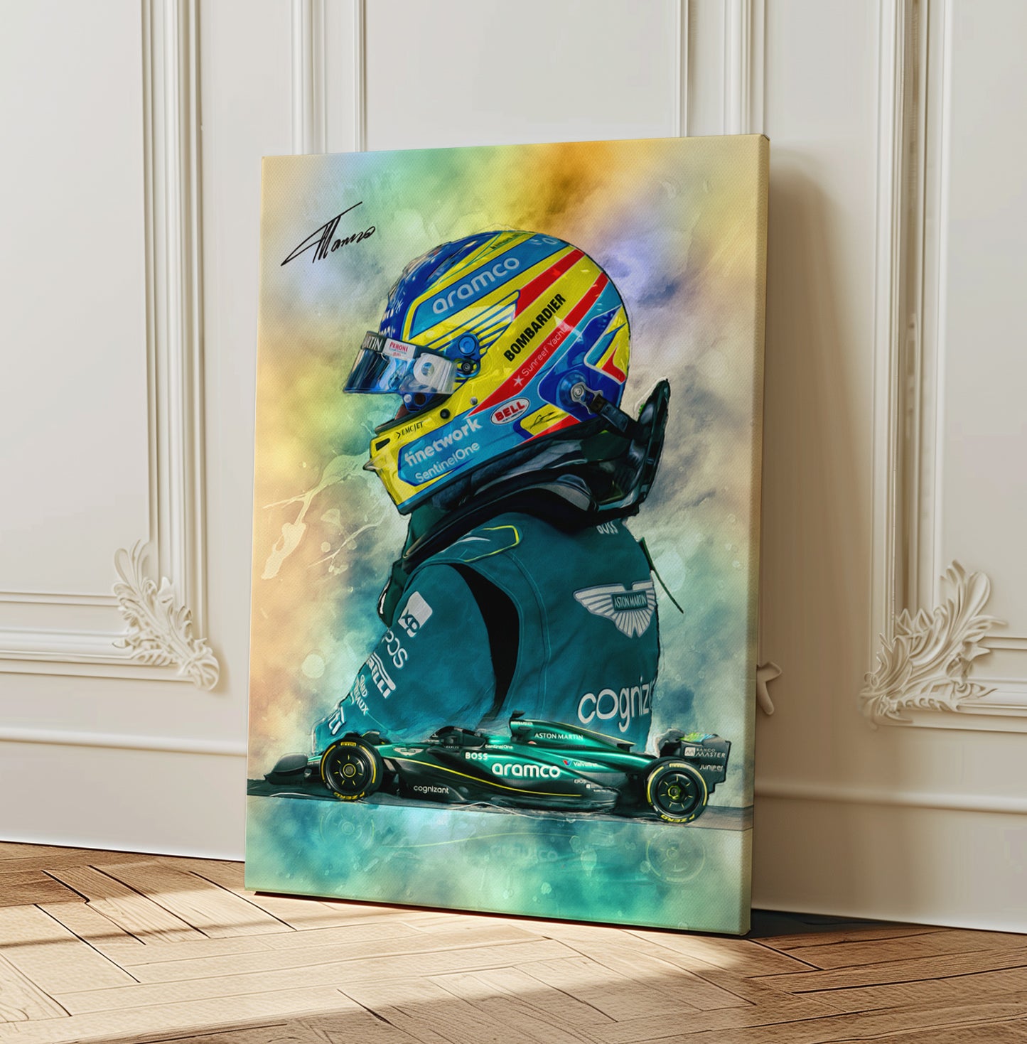 Fernando Alonso CANVAS WALL ART Picture Print