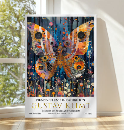 Gustav Klimt Giant Butterfly Canvas – Bold Art Nouveau Wall Art