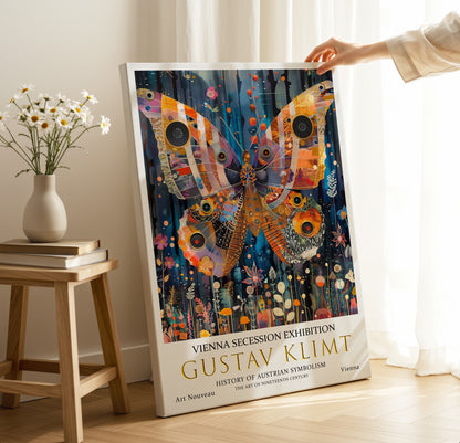 Gustav Klimt Giant Butterfly Canvas – Bold Art Nouveau Wall Art