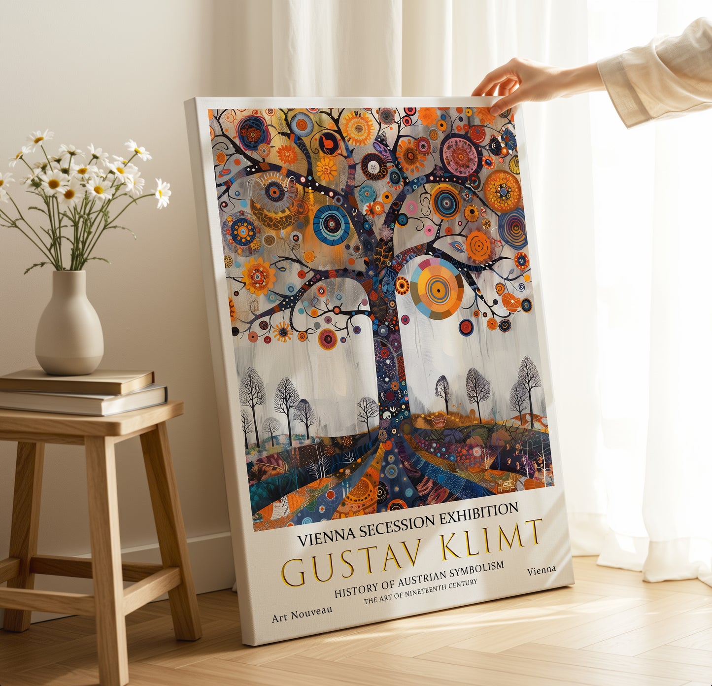Gustav Klimt Tree of Life Canvas – Colourful Symbolist Wall Décor